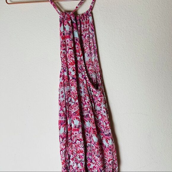 EUC Free People Red Printed Tunic Dress XS - Picture 6 of 7